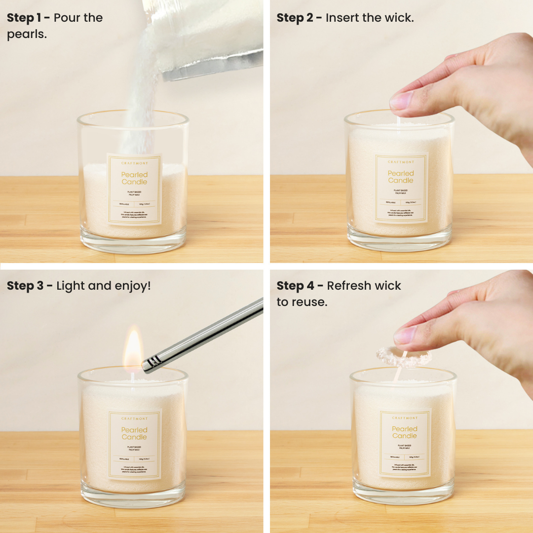 Beads Pearled Candle